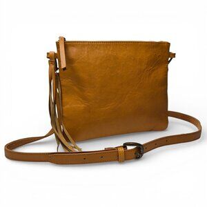 Artisan by Lang Flat Style Small Leather Crossbody Purse Women Burnt Orange